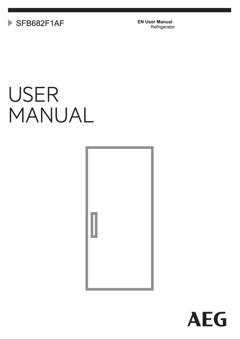 Page 1 of the manual User Manual AEG SFB682F1AF