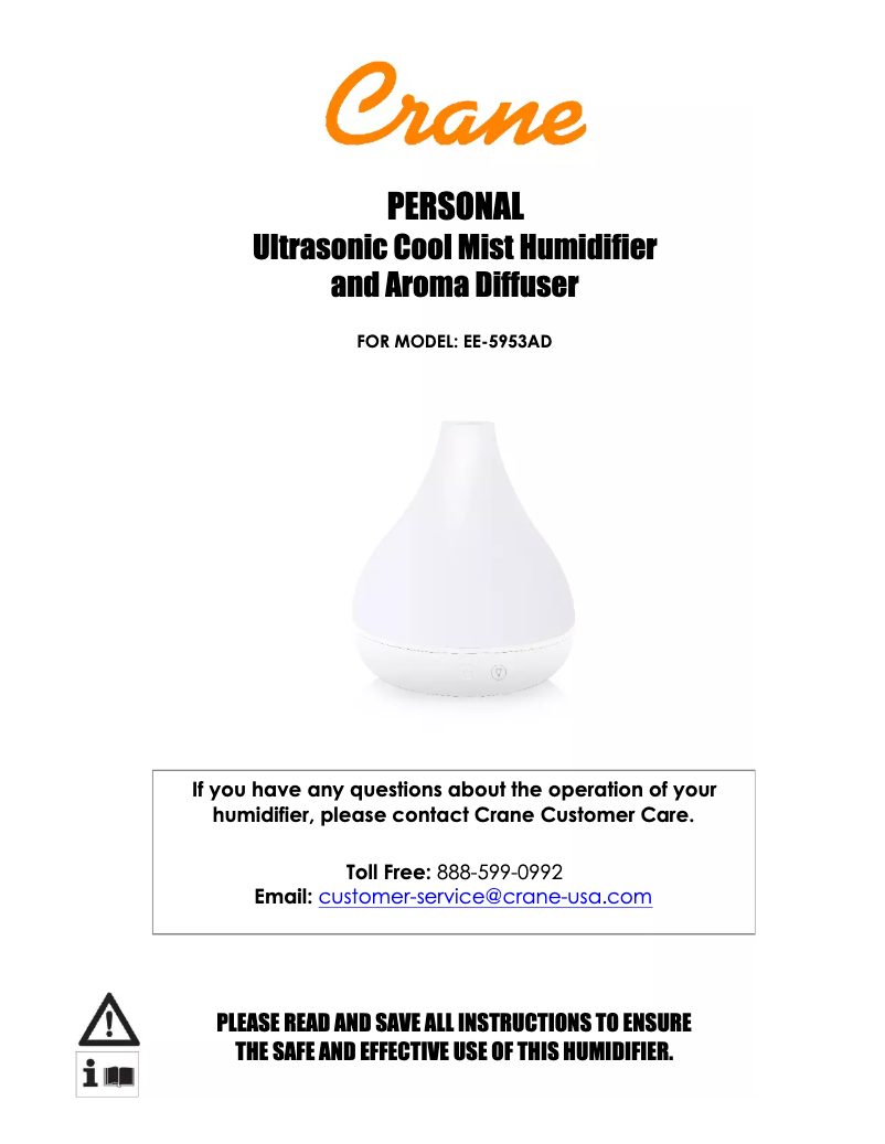 First page image of the manual for EE-5953AD