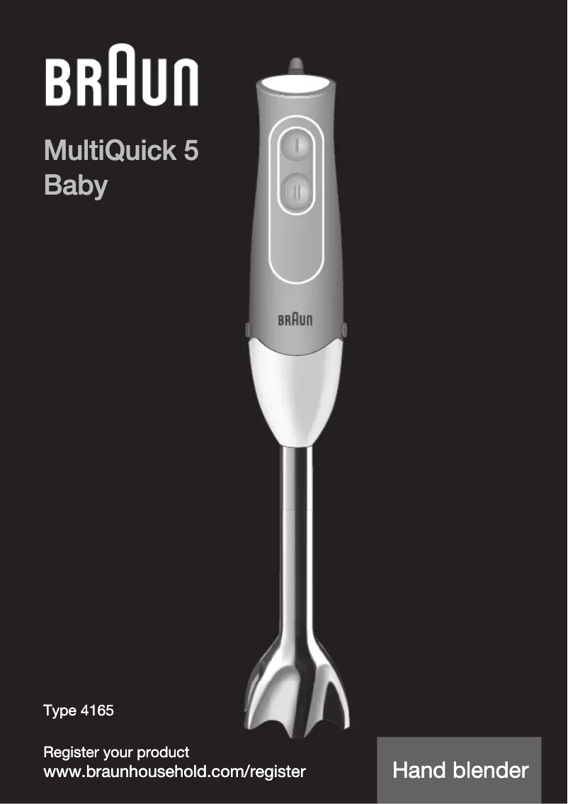 Page 1 of the manual User Manual Braun MultiQuick 5 MQ523 Baby