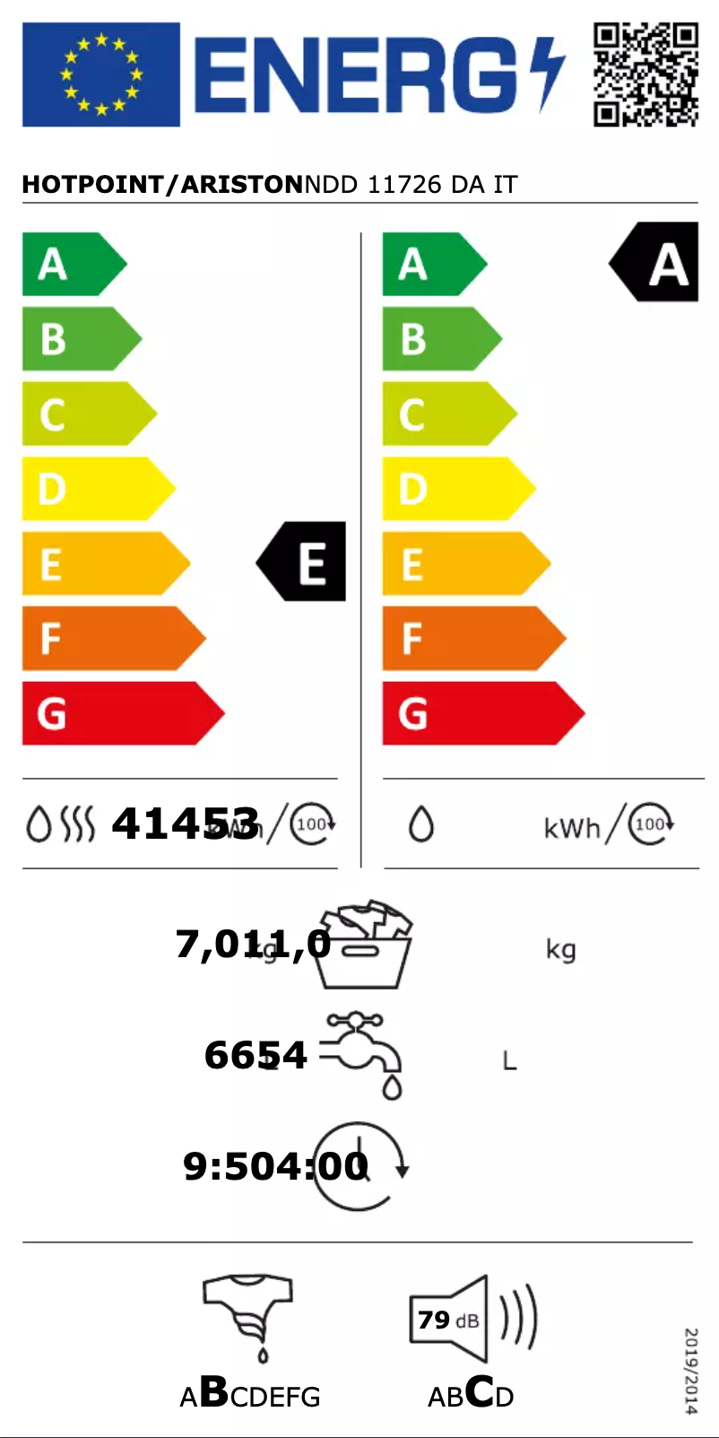 Page 1 of the manual User Manual Hotpoint NDD 11726 DA IT