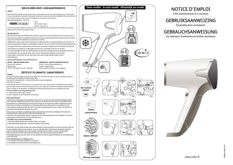 Page 1 of the manual User Manual Rowenta CV4042 Moveling Elite