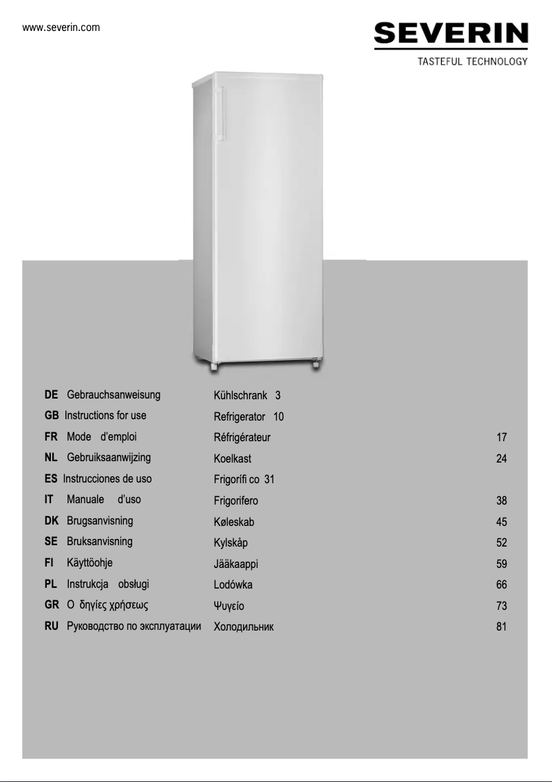 First page image of the manual for KS 9822