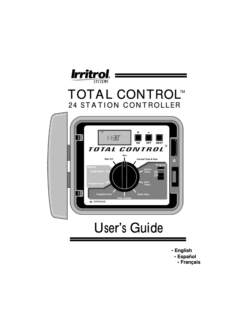 Page 1 of the manual User Manual Irritrol TC-12MOD-R