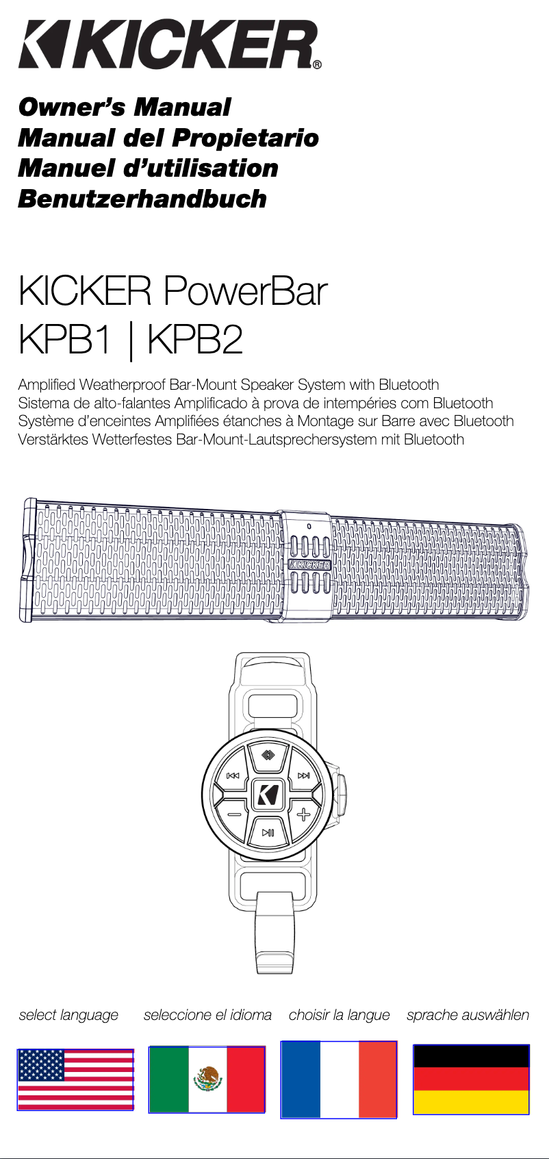 Page 1 of the manual User Manual Kicker PowerBar KPB1