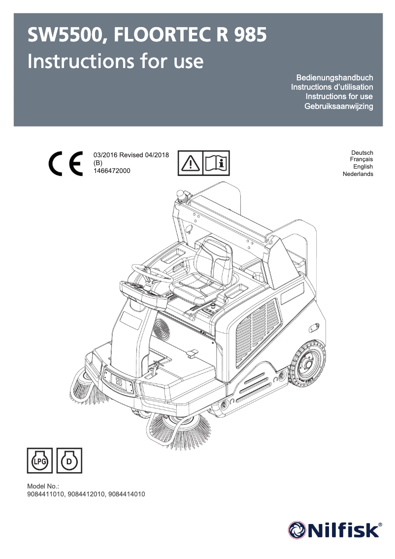 First page image of the manual for SW5500