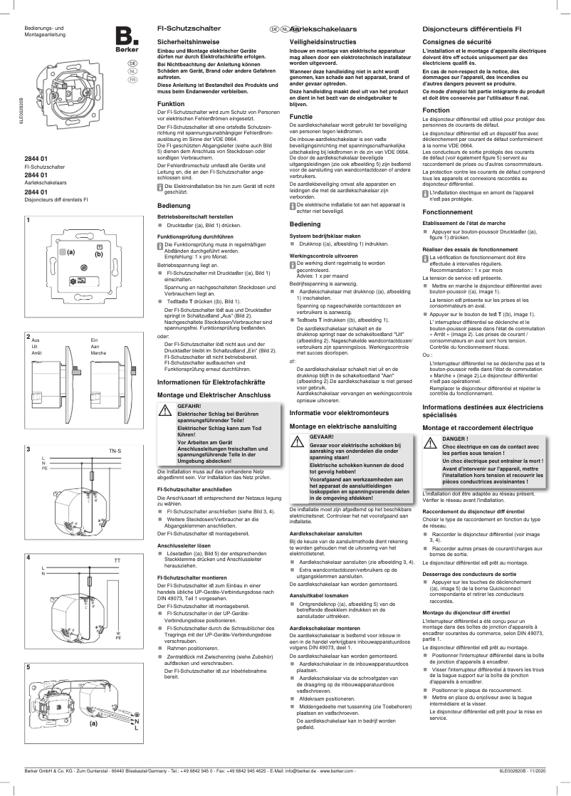 First page image of the manual for 284401