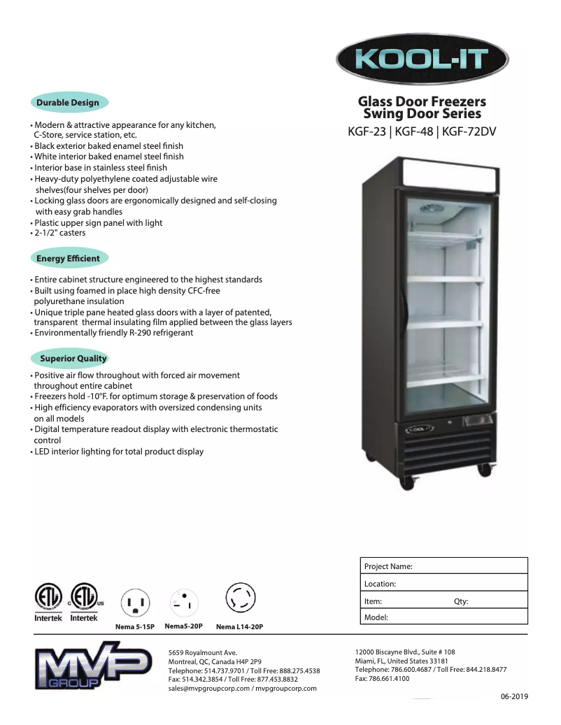 First page image of the manual for KGF-23