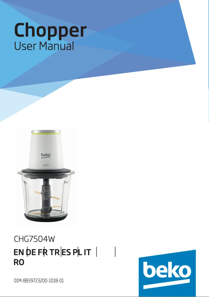 First page image of the manual for CHG7504W
