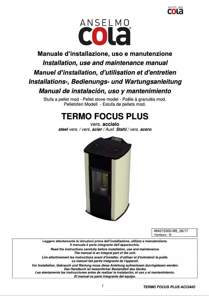 Page 1 of the manual User Manual Cola Termo Focus Plus