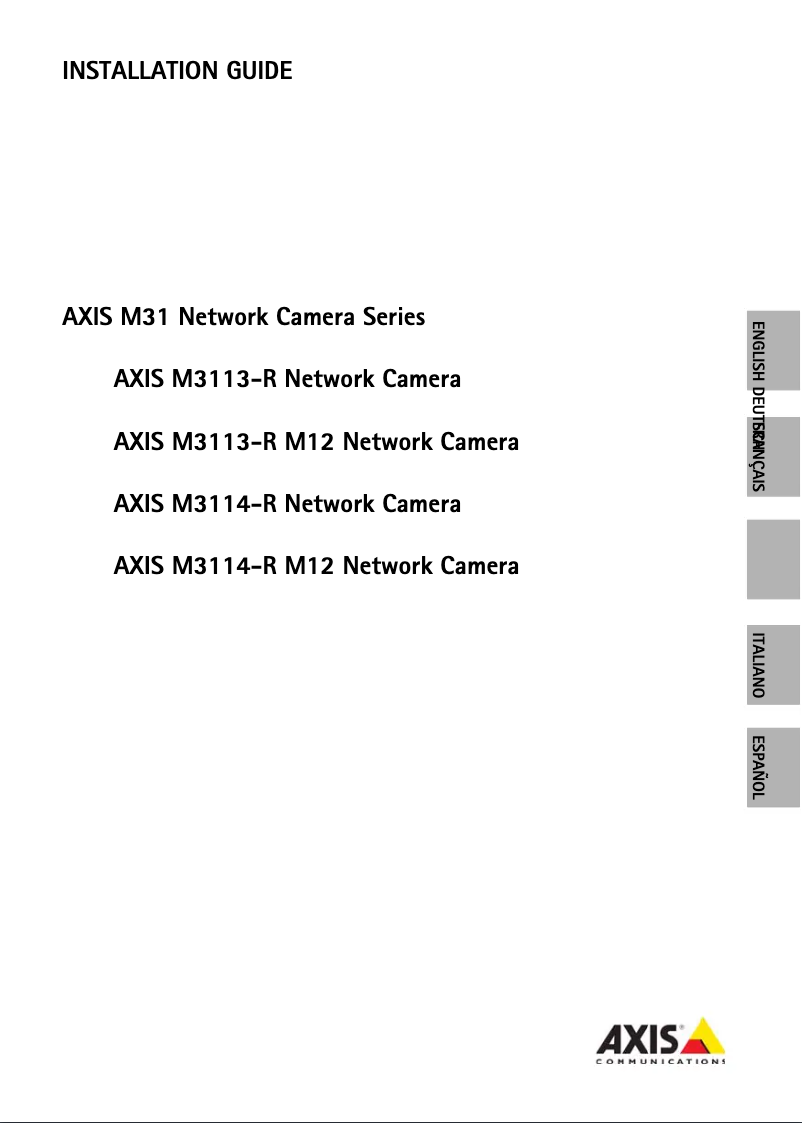 Page 1 of the manual User Manual Axis M3113-R