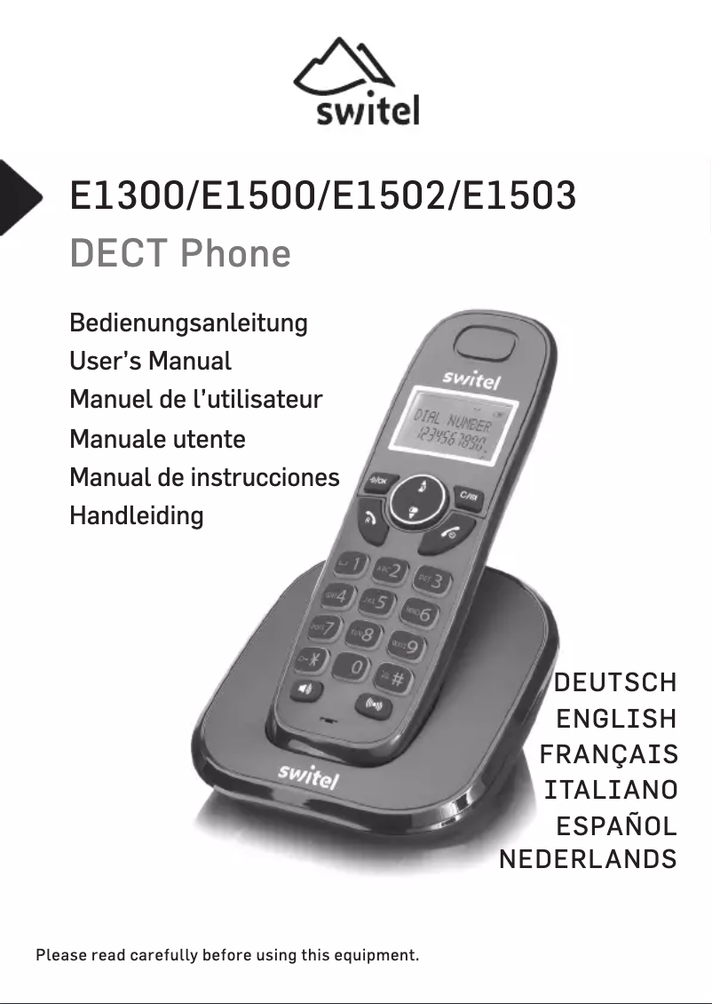 Page 1 of the manual User Manual Switel E1300