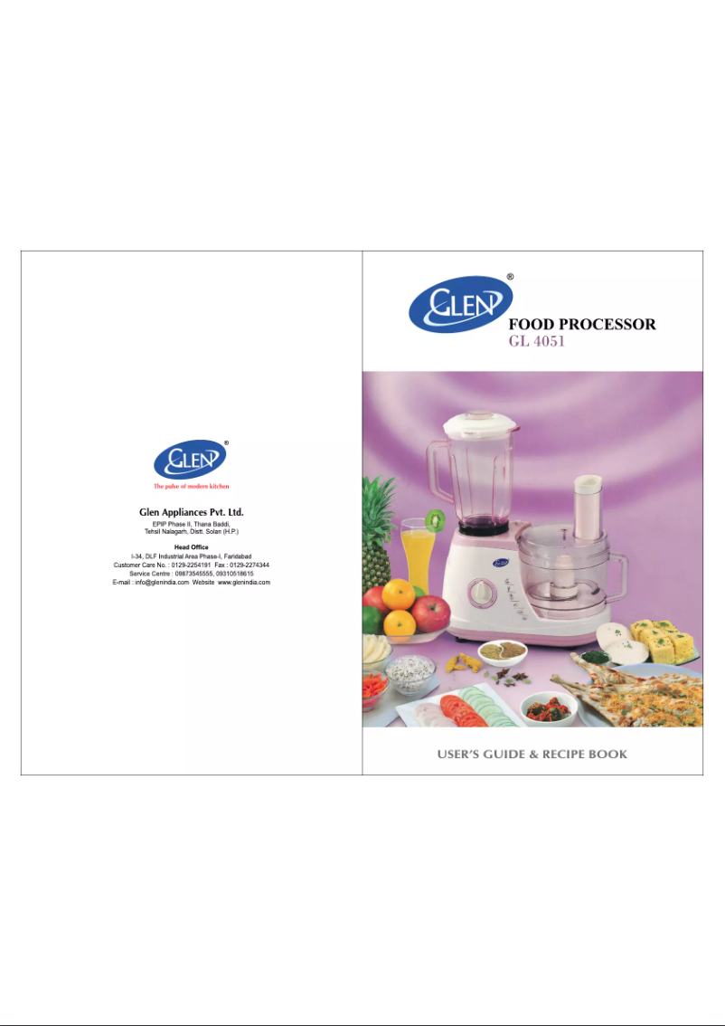 First page image of the manual for GL 4051