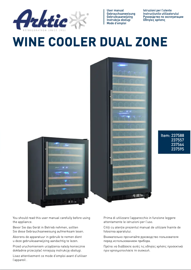 Page 1 of the manual User Manual Arktic 237564