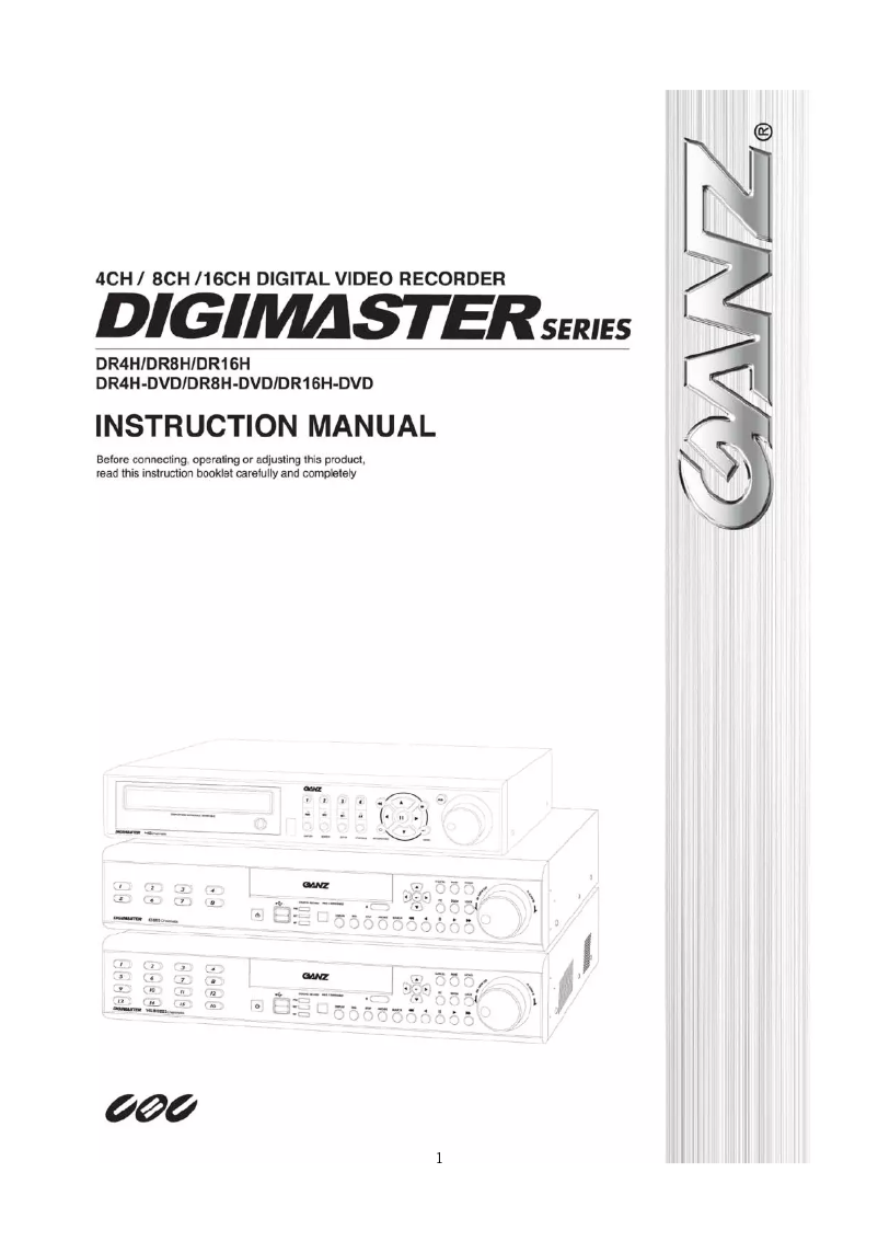 First page image of the manual for Digimaster DR8H