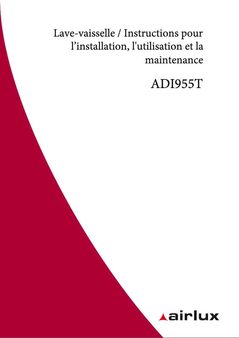 First page image of the manual for ADI955T