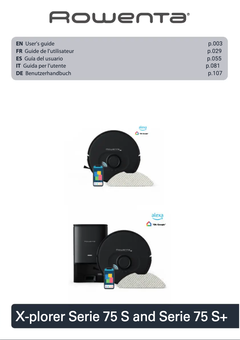 First page image of the manual for X-Plorer Serie 75S+
