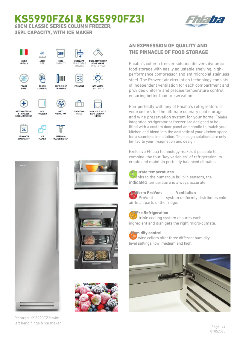 First page image of the manual for KS5990FZ3I