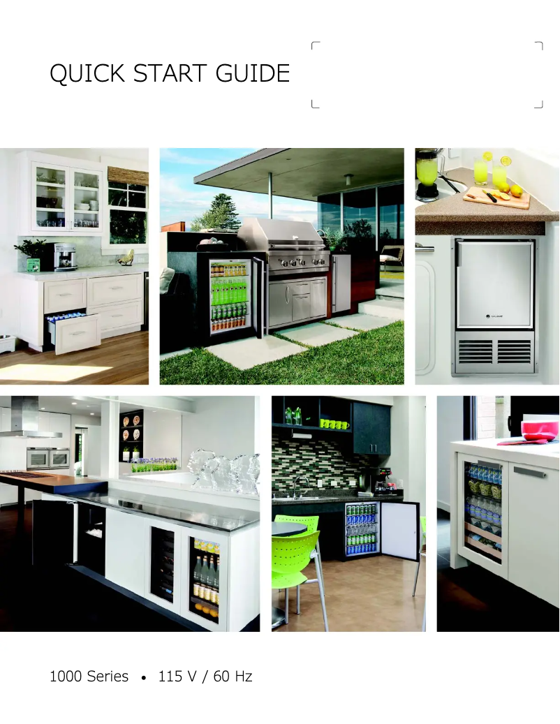 Page 1 of the manual Quick Start Guide U-Line U-ADA24RGL13B