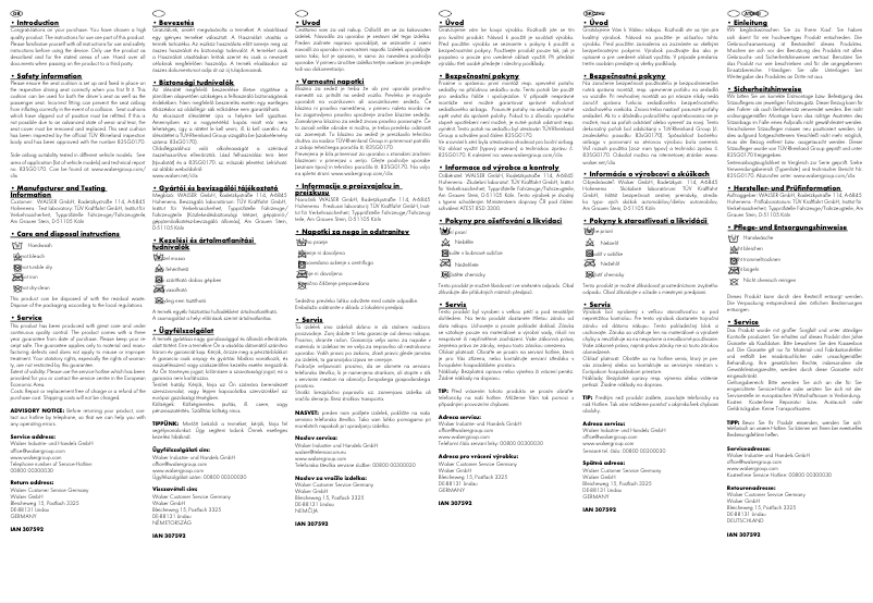 First page image of the manual for IAN 307592