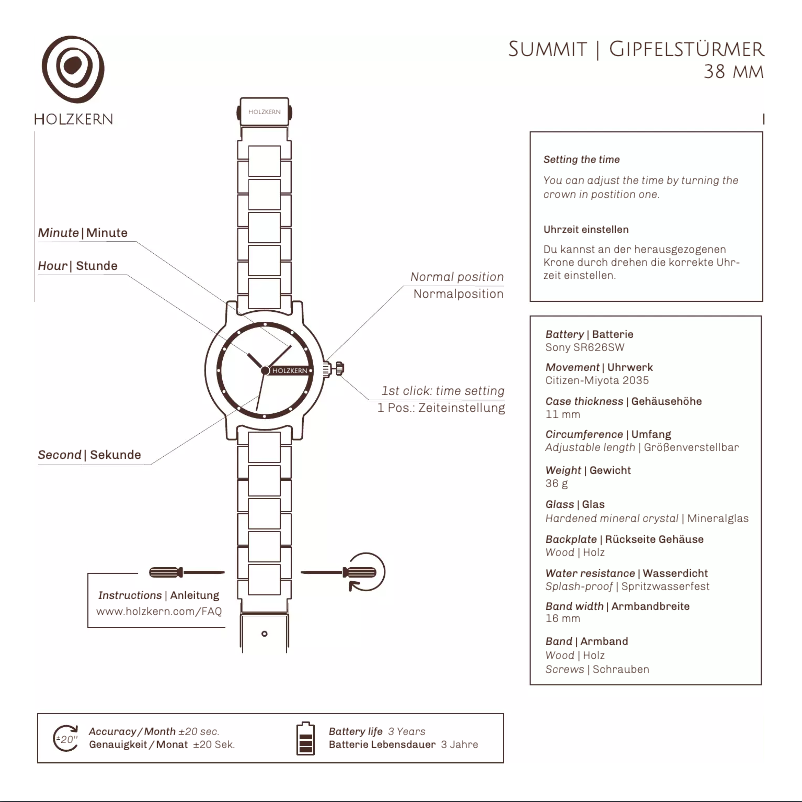 First page image of the manual for Eiger