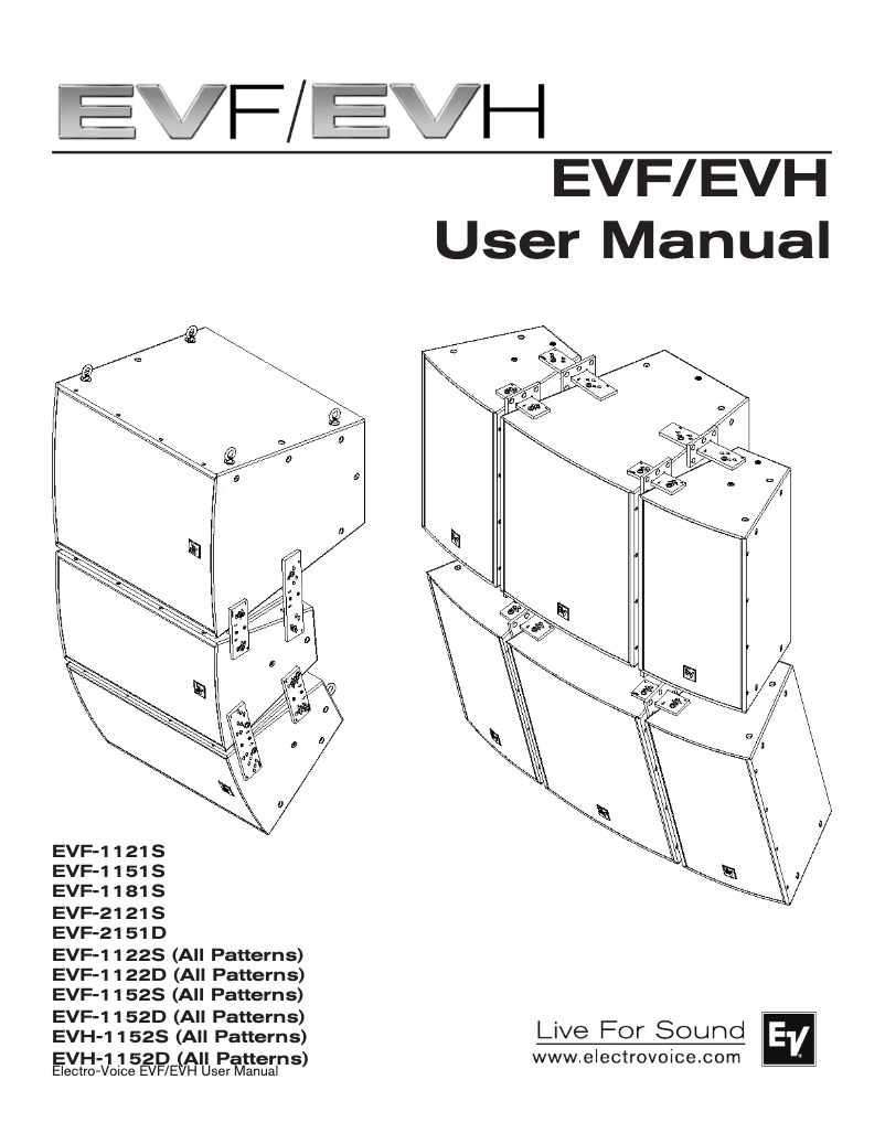 Page 1 of the manual User Manual Electro-Voice EVF-1151S