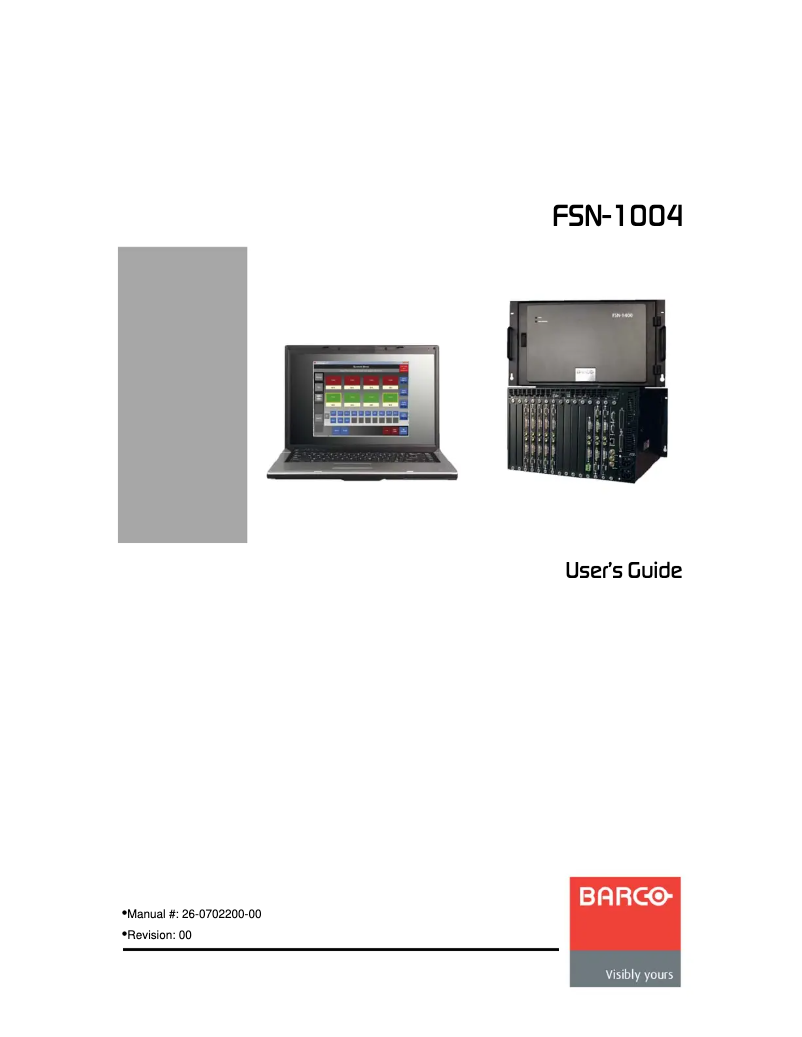 Page 1 of the manual User Manual Barco FSN-1004