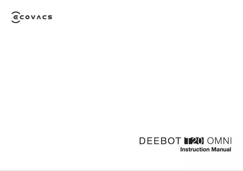 Page 1 de la notice Manuel utilisateur ECOVACS Deebot T20 Omni