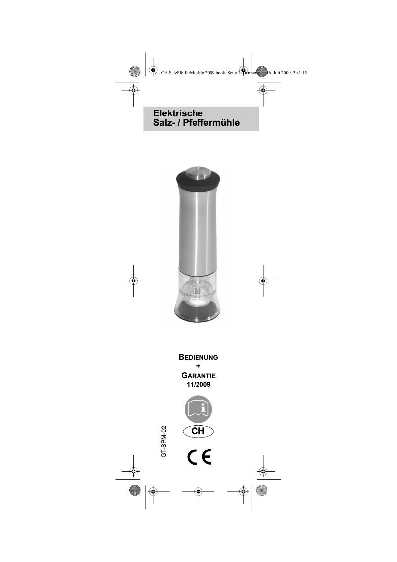 Page 1 of the manual User Manual Studio GT-SPM-02