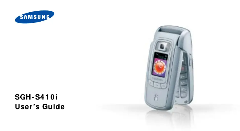 First page image of the manual for SGH-S410