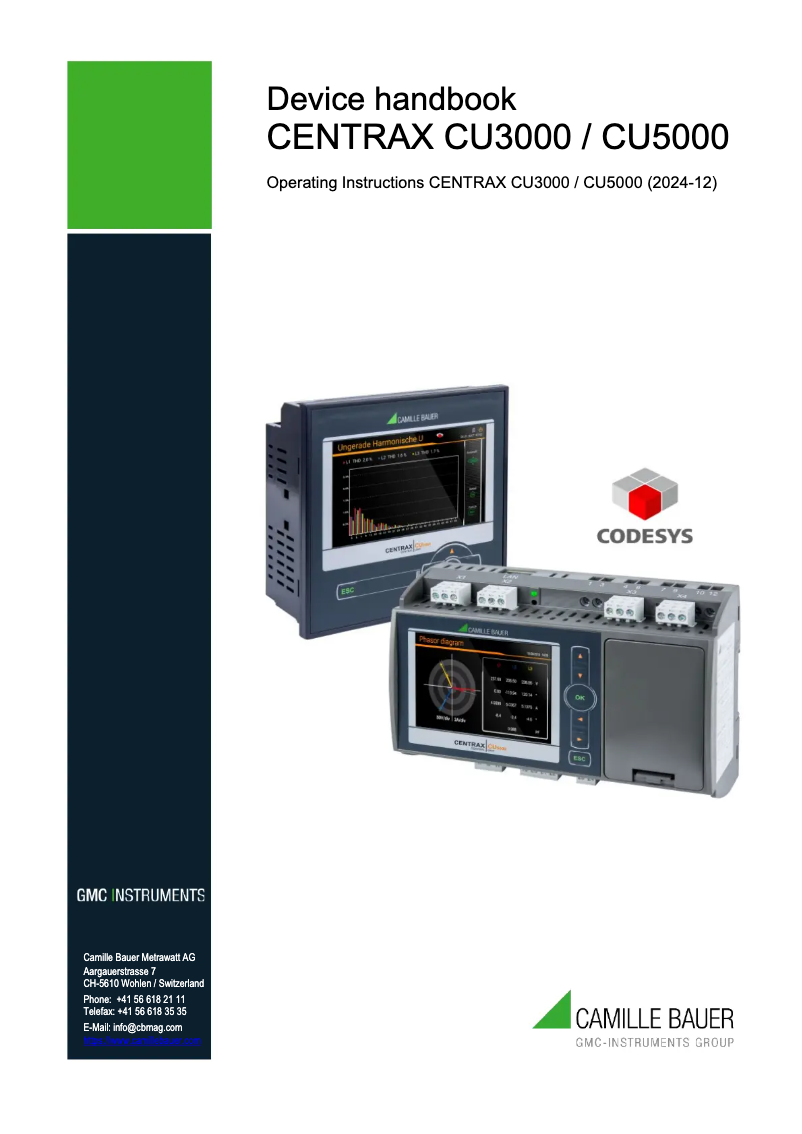 First page image of the manual for CENTRAX  CU5000