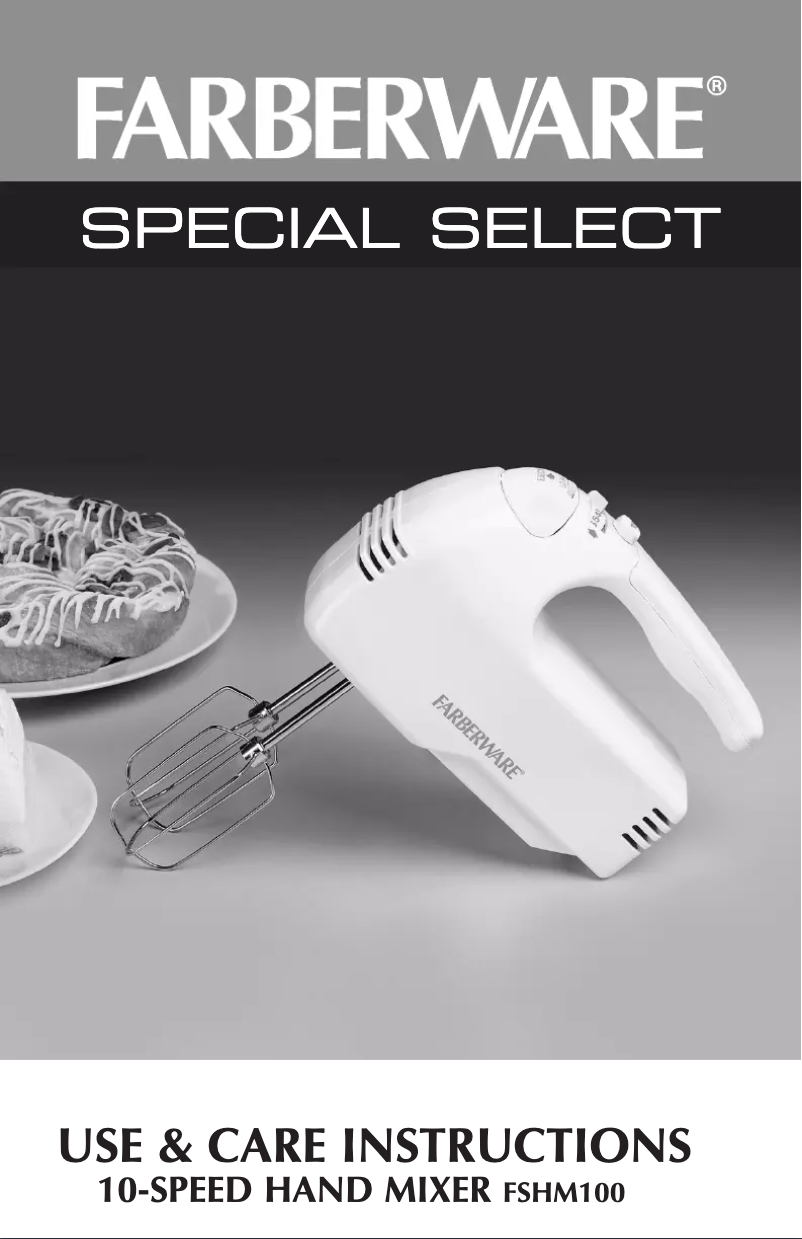 Page 1 of the manual User Manual Farberware FSHM100