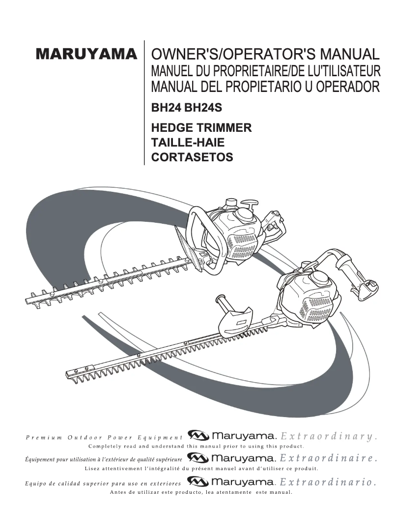 First page image of the manual for BH24