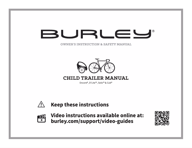 Page 1 of the manual User Manual Burley Encore