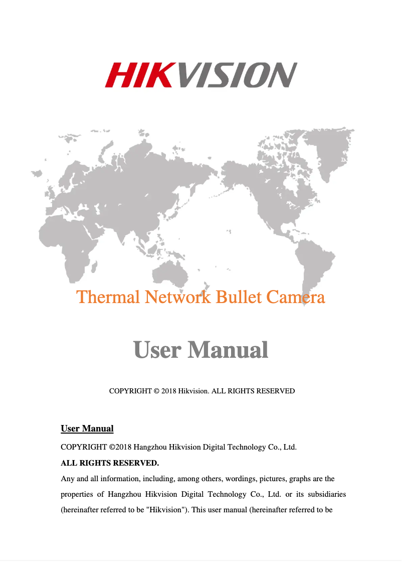First page image of the manual for DS-2TD2466-50Y