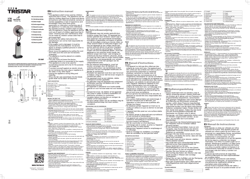 First page image of the manual for VE-5887