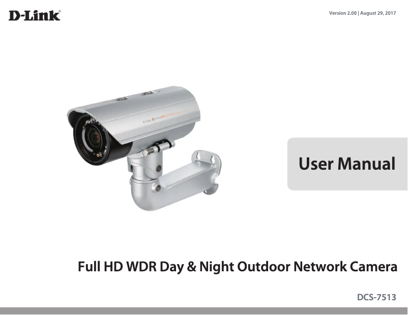 Page 1 of the manual User Manual D-Link DCS-7513