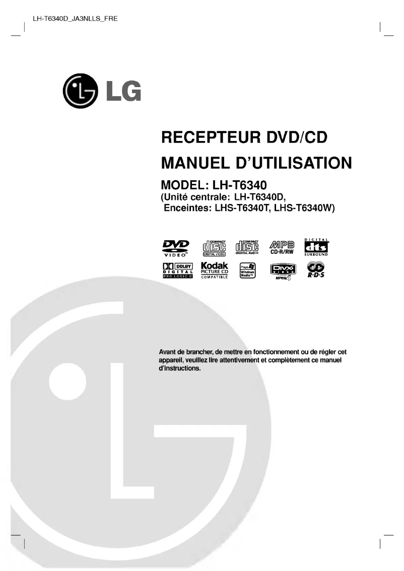 First page image of the manual for LH-T6340D
