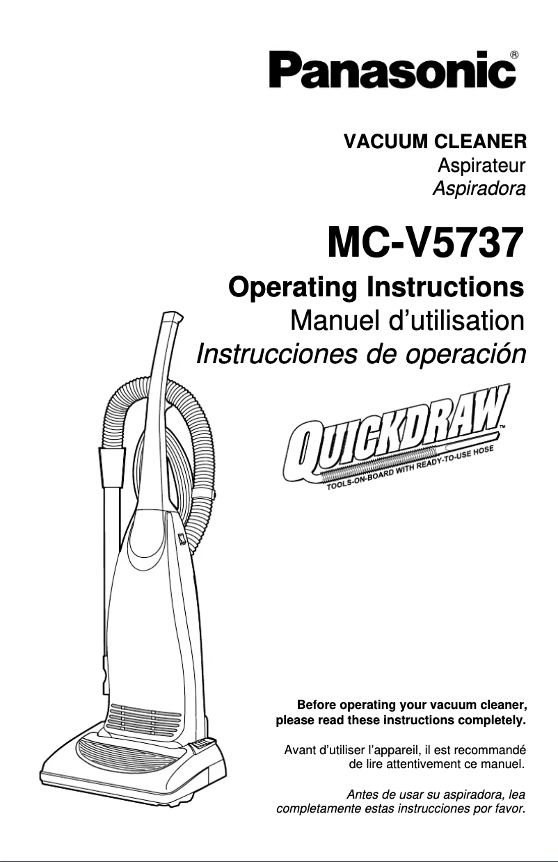 First page image of the manual for Quickdraw MC-V5737