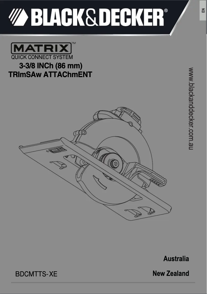 First page image of the manual for Matrix BDCMTTS-XE