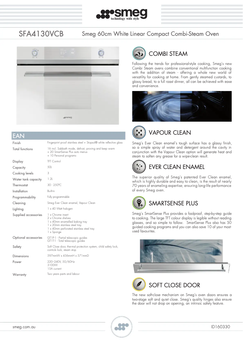 First page image of the manual for SFA4130VCB