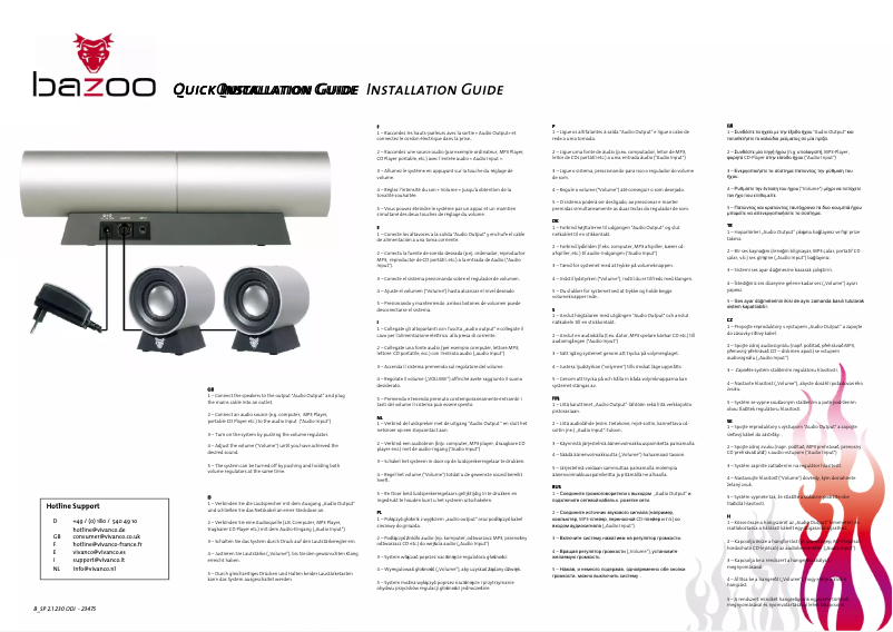 Page 1 of the manual User Manual Bazoo 23475