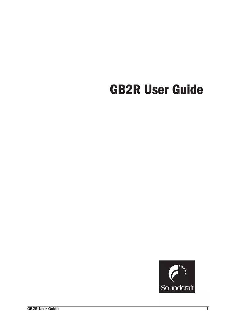 First page image of the manual for GB2