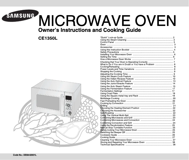 First page image of the manual for CE1350L