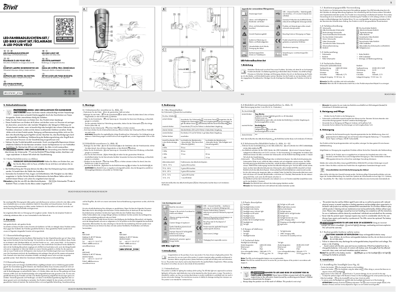 Page 1 of the manual User Manual Crivit IAN 104139