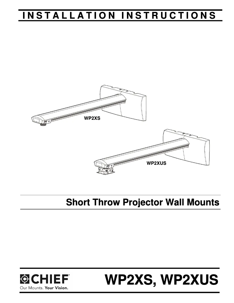 Page 1 of the manual User Manual Chief WP23S