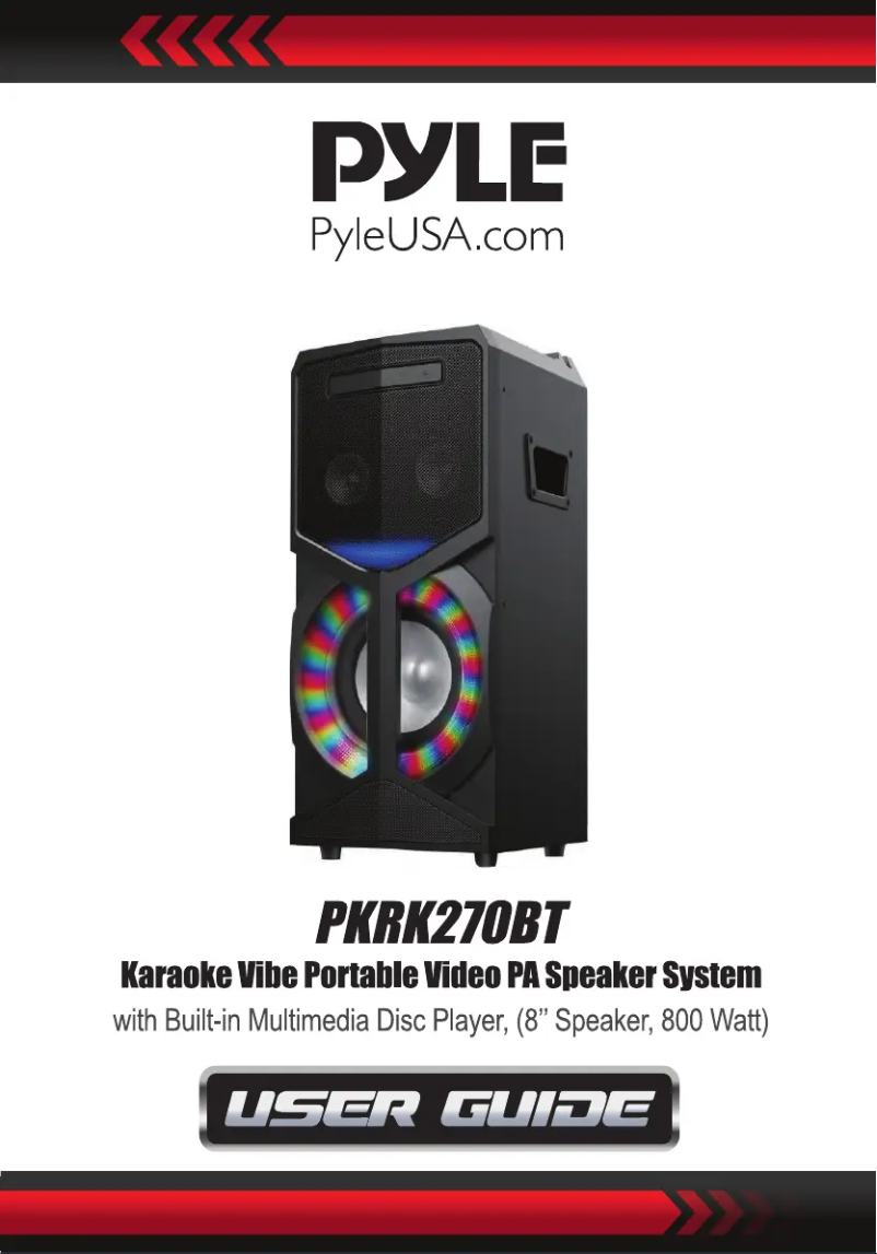 First page image of the manual for PKRK270BT