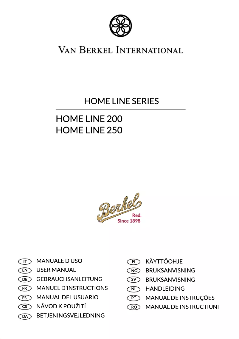First page image of the manual for Home Line 200