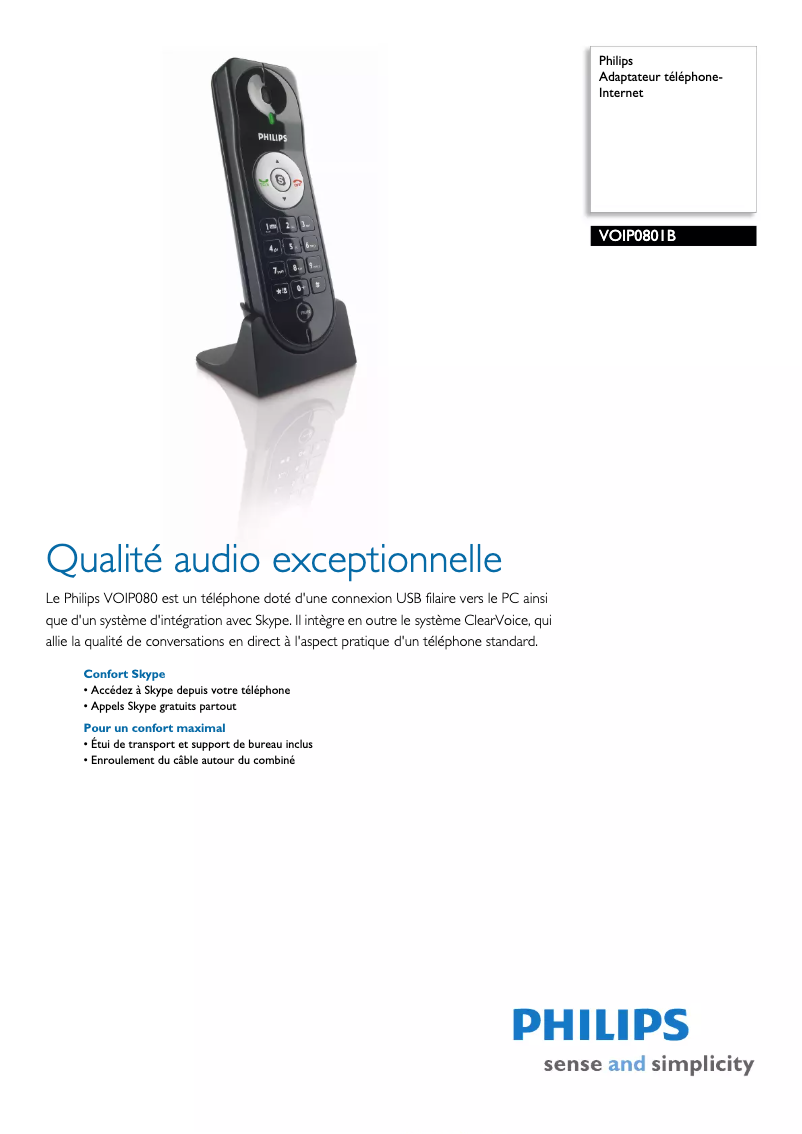 First page image of the manual for VOIP0801B