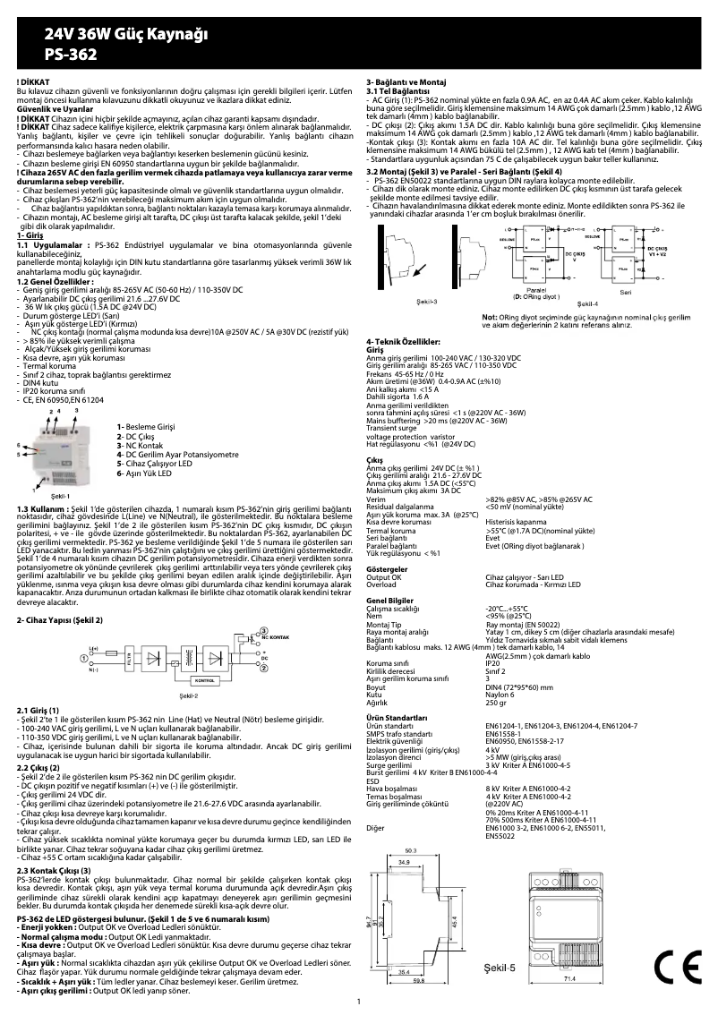 Page 1 of the manual User Manual ENTES PS-362