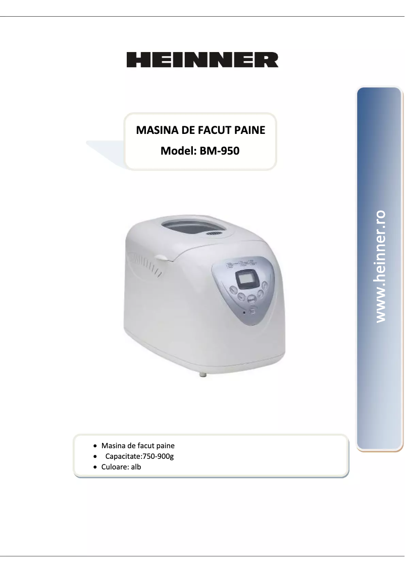 First page image of the manual for BM-950